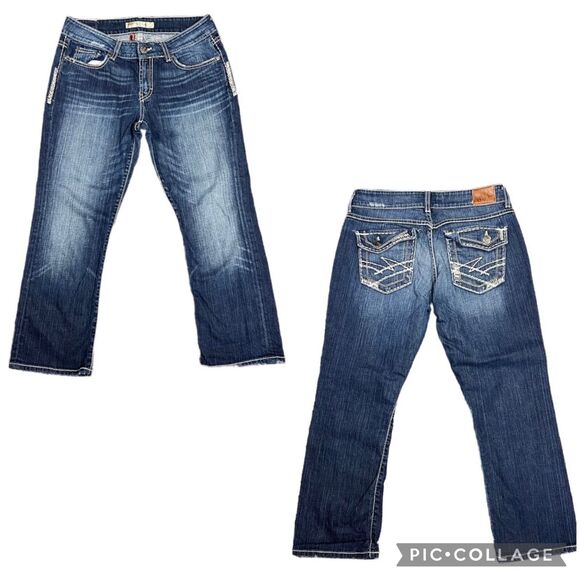 BKE Womens Culture Fit Denim Stretch Crop Capri Pants Jeans Size 30 - Picture 1 of 11